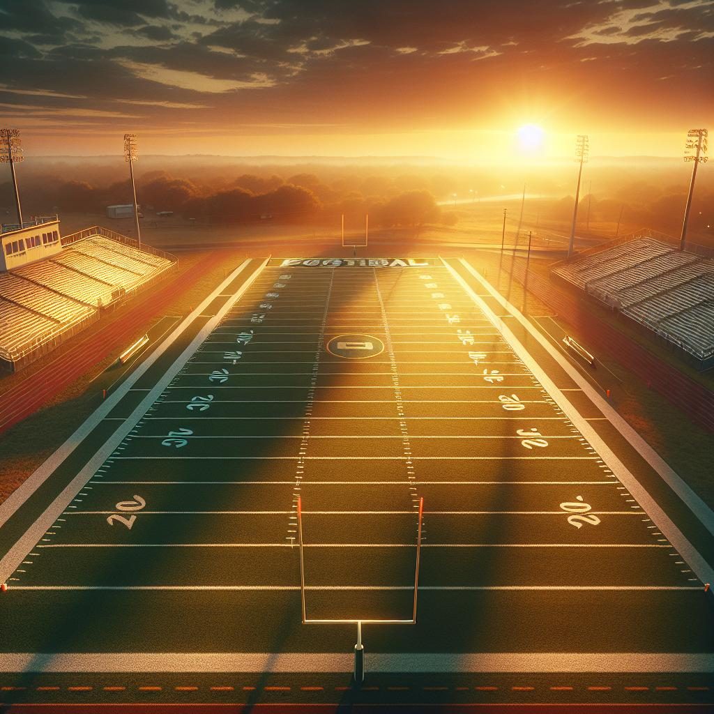 Football Field Sunset