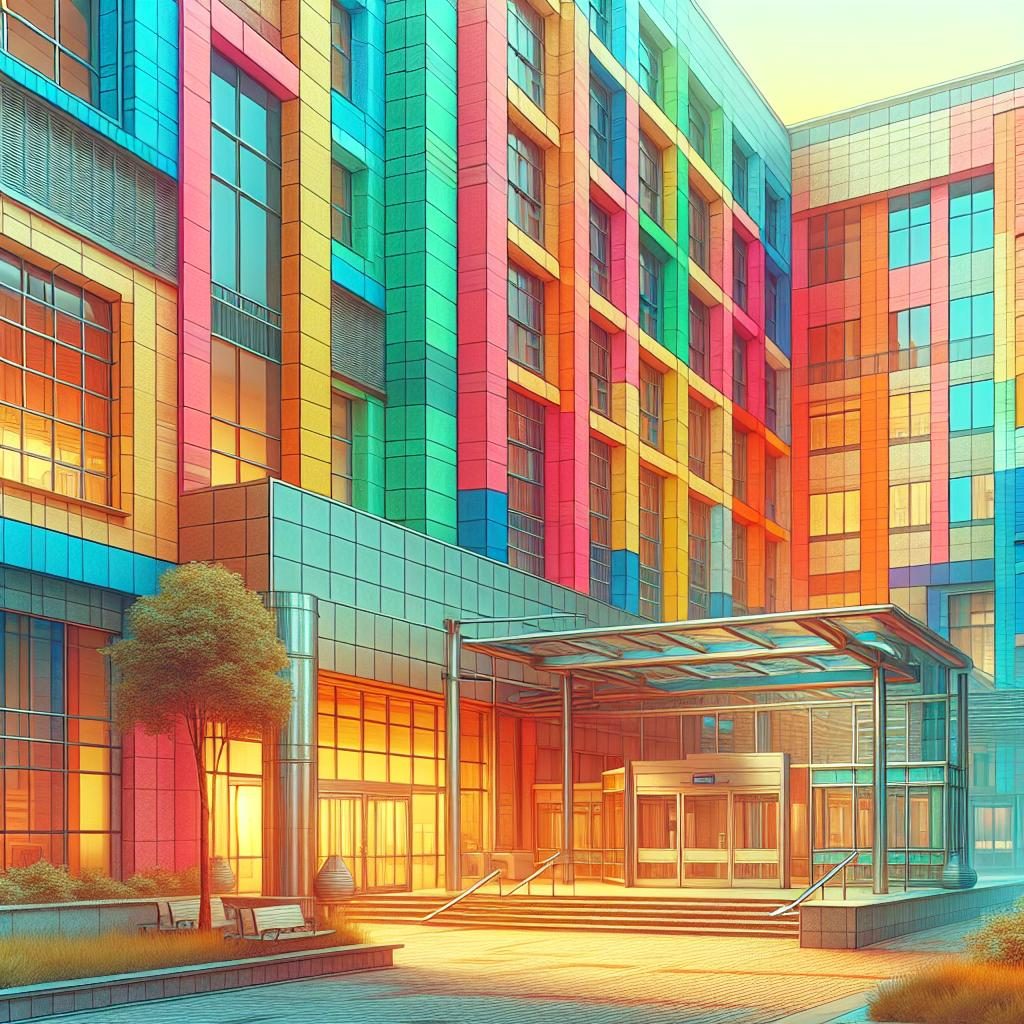 Colorful hospital exterior