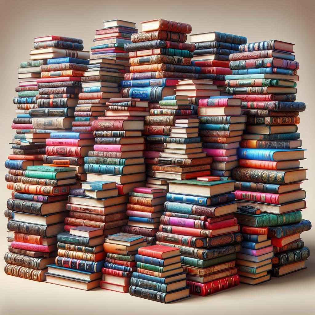 Colorful Book Stacks