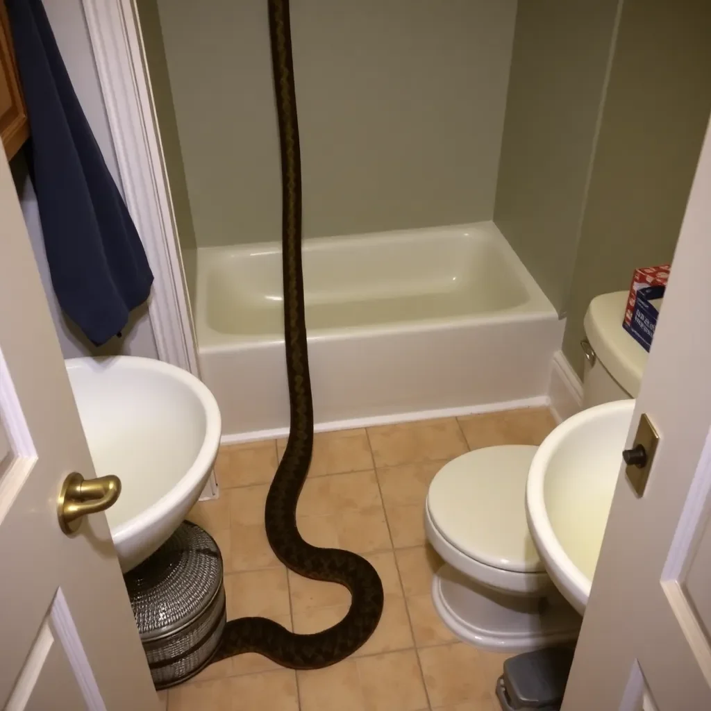 Columbia Woman Finds Large Ball Python in Bathroom During Early Morning Surprise