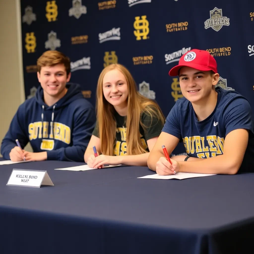 South Bend High School Athletes Sign Letters of Intent, Embarking on College Sports Careers