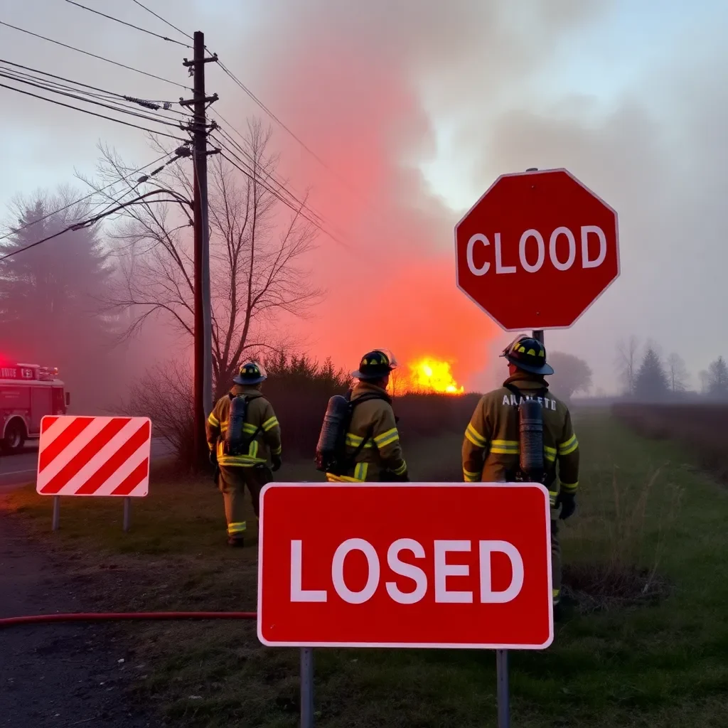 Richland County Road Closed as Firefighters Battle Blaze at Waste Disposal Site