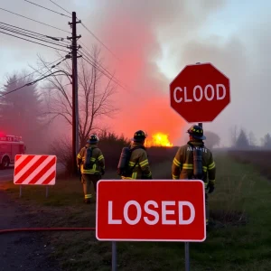 Richland County Road Closed as Firefighters Battle Blaze at Waste Disposal Site