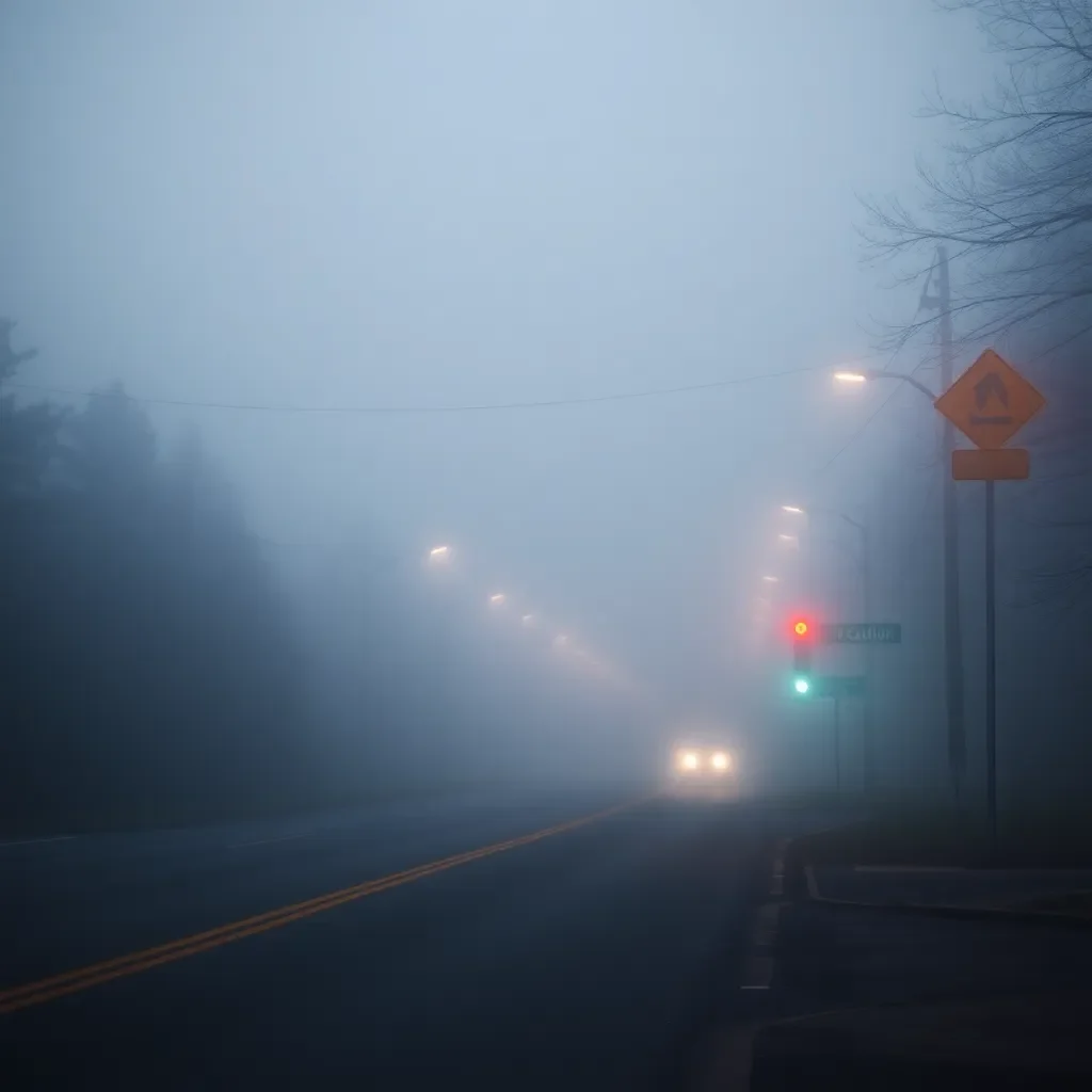 Dense Fog Advisory Issued for Columbia and Surrounding Areas; Residents Urged to Exercise Caution