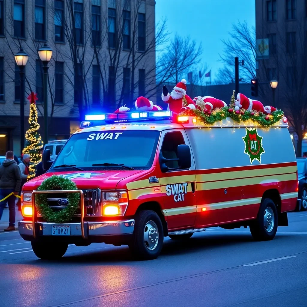 Santa Swaps Traditional Sleigh for SWAT Truck in Lexington County Holiday Parade