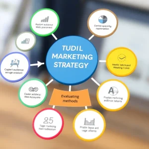 Illustration of a digital marketing strategy framework.