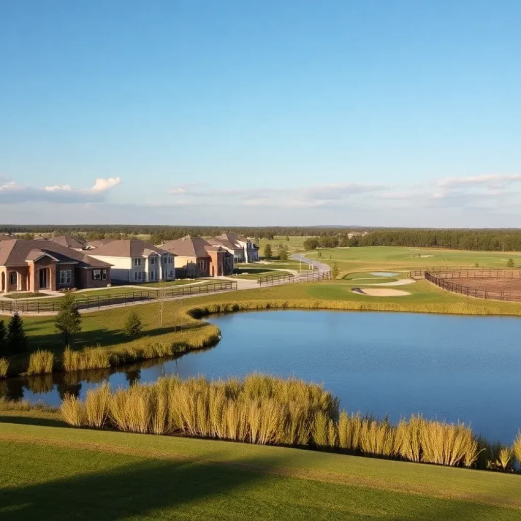 New homes near a golf course at Lake Murray, SC