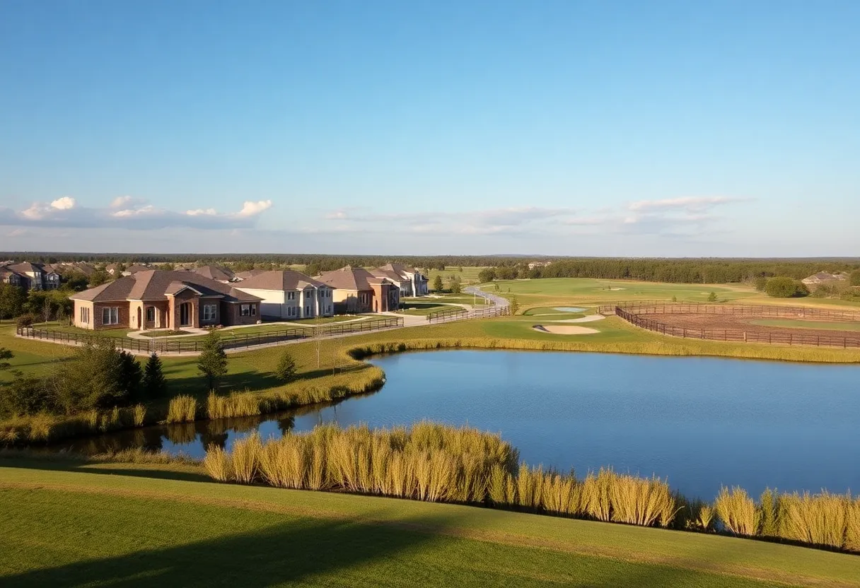 New homes near a golf course at Lake Murray, SC