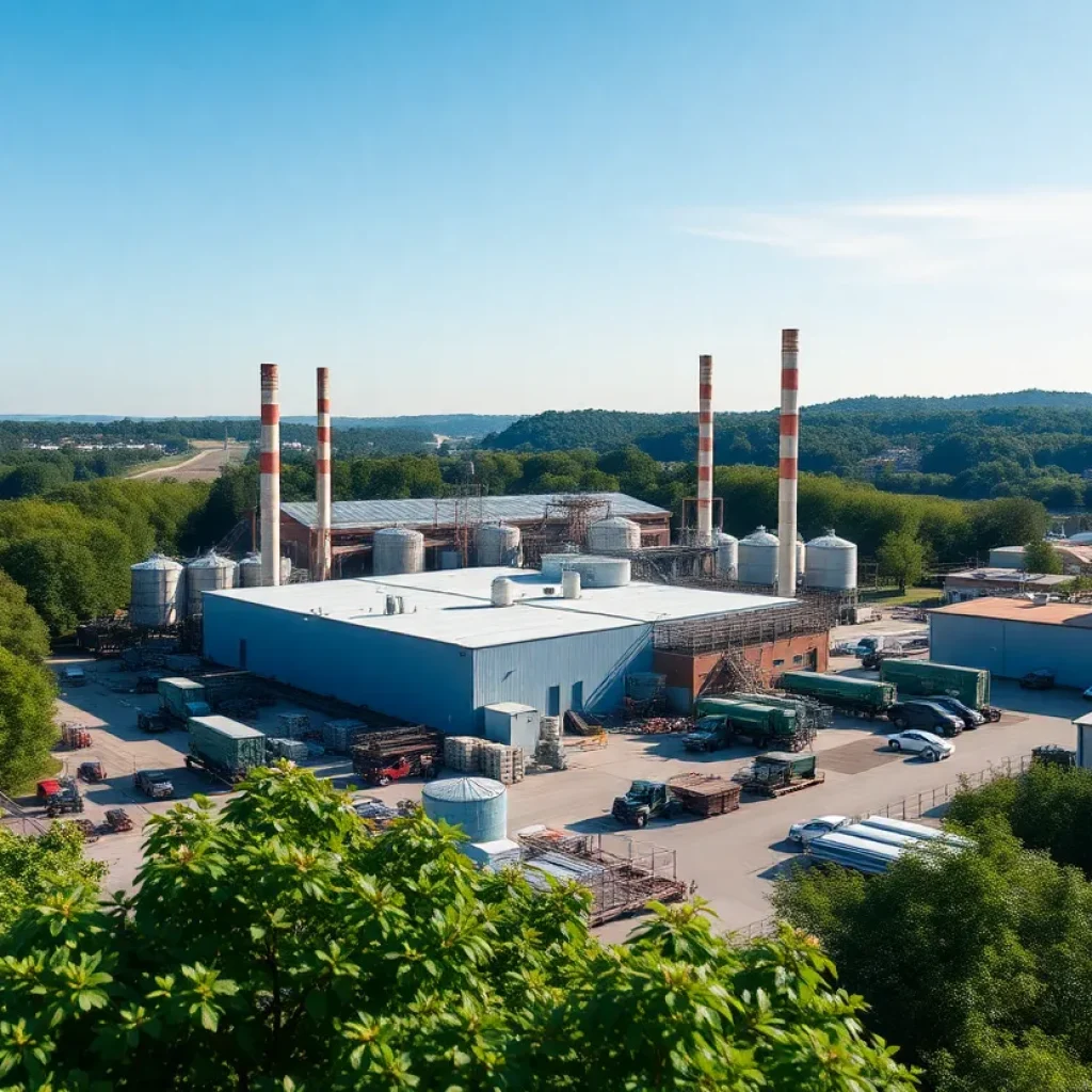 Exterior view of Michelin manufacturing plant in Lexington, South Carolina