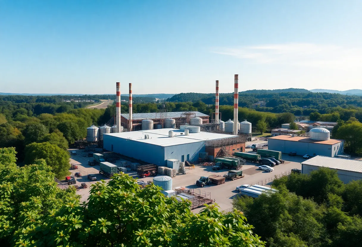 Exterior view of Michelin manufacturing plant in Lexington, South Carolina