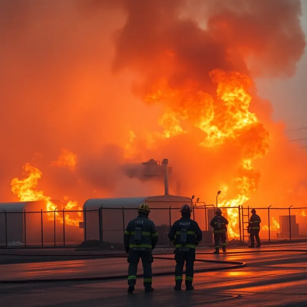 Fire at Amick Farms Poultry Plant