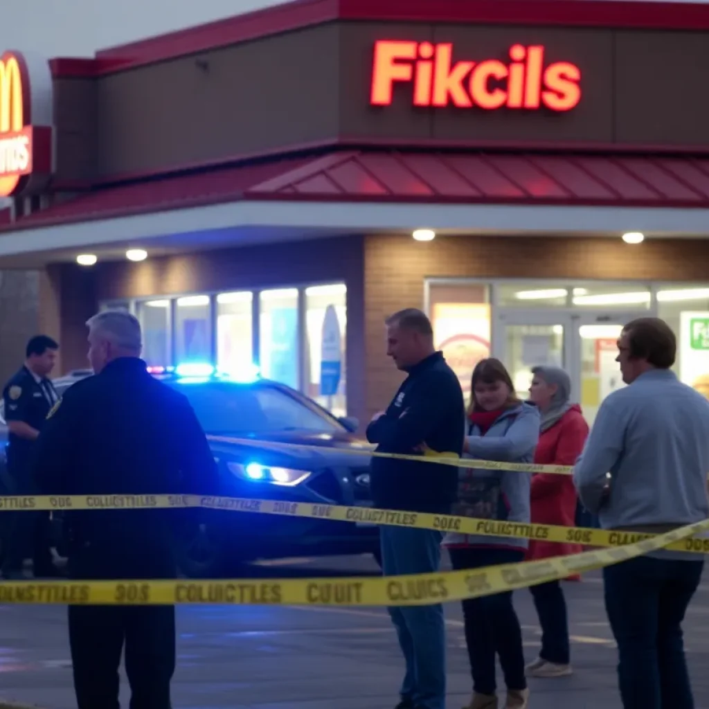 Police response at Bojangles restaurant after shooting in Lexington County.