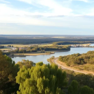 Scenic view of Capital City and Lake Murray Country landscape