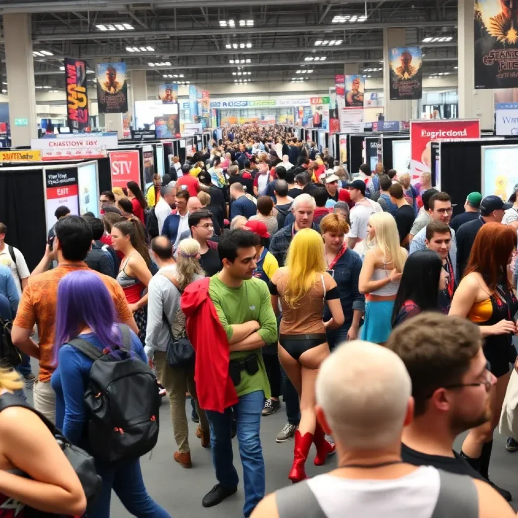 Fans enjoying the Central Carolina Comic Con in colorful cosplay