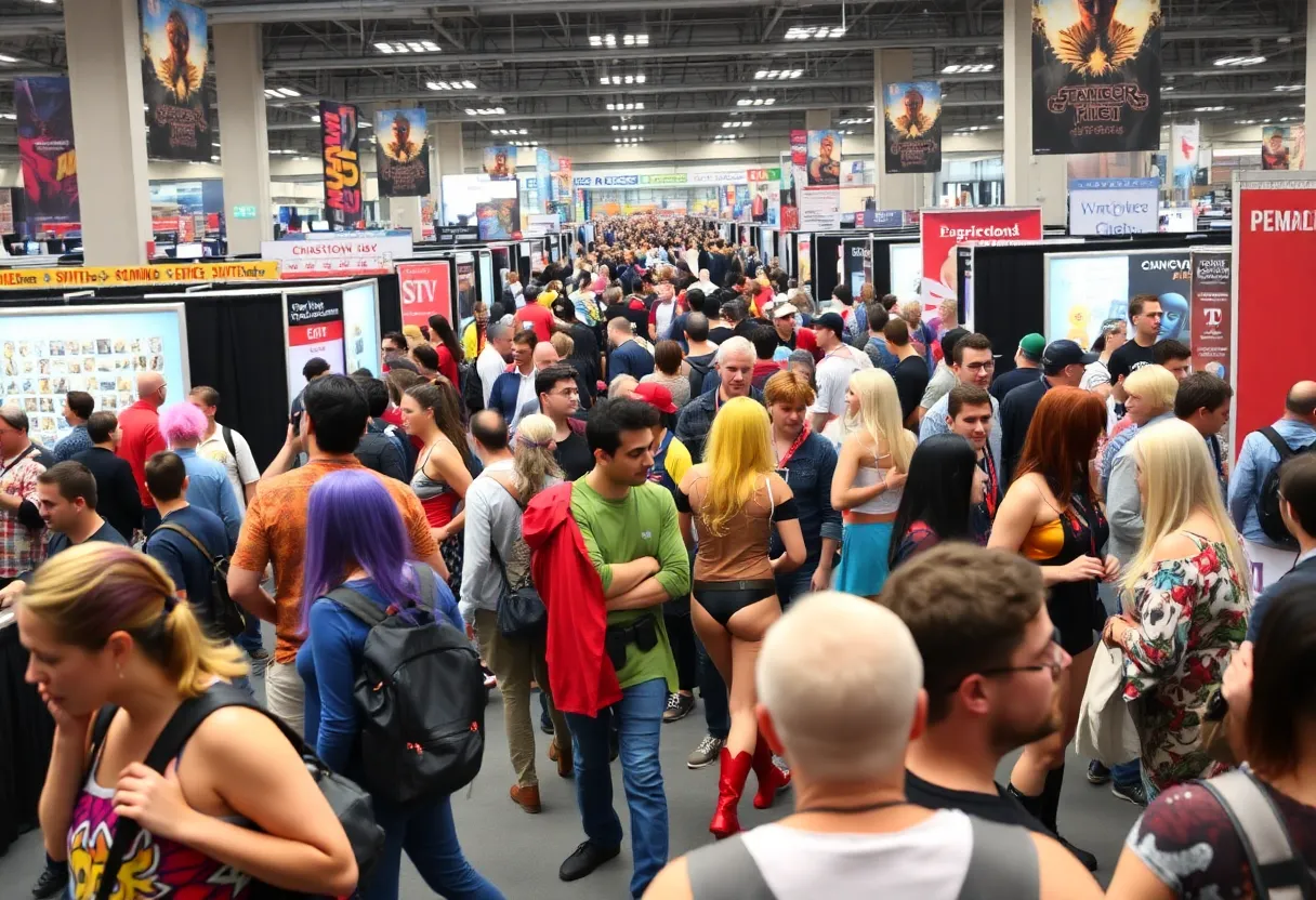 Fans enjoying the Central Carolina Comic Con in colorful cosplay