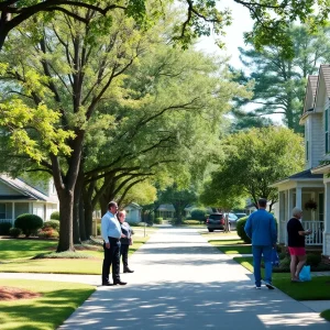 Residents of Chapin discussing proposed development