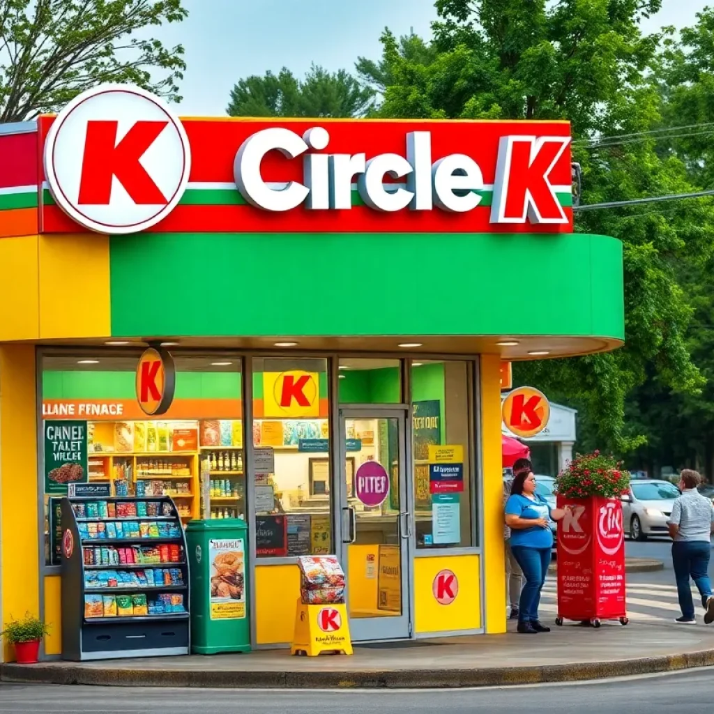 Exterior view of Circle K convenience store in Lexington with a busy street