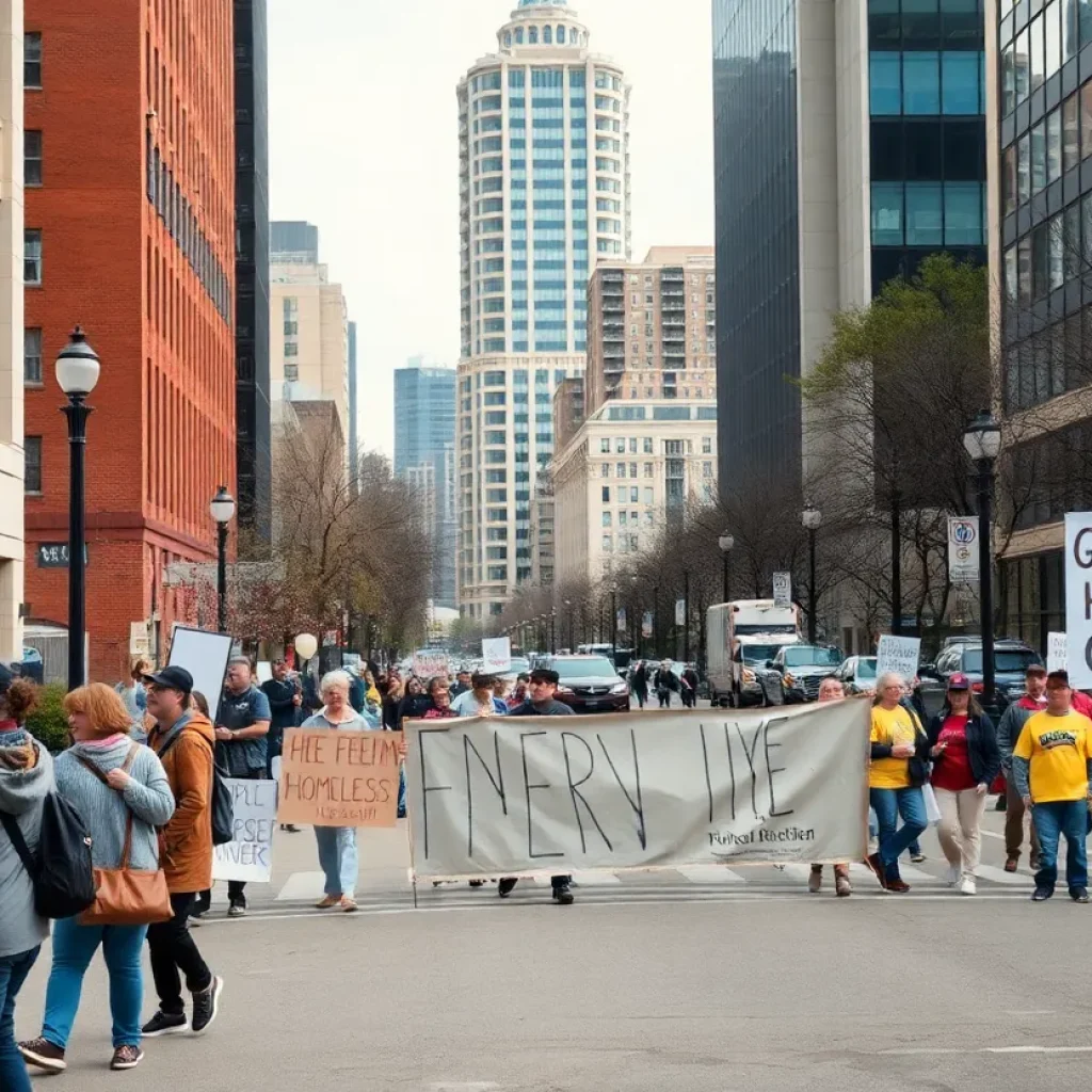 Volunteers working to support the homeless in Columbia