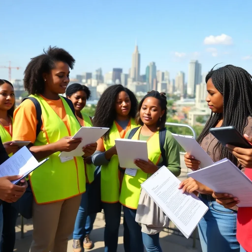 Volunteers conducting the PIT Count in Columbia