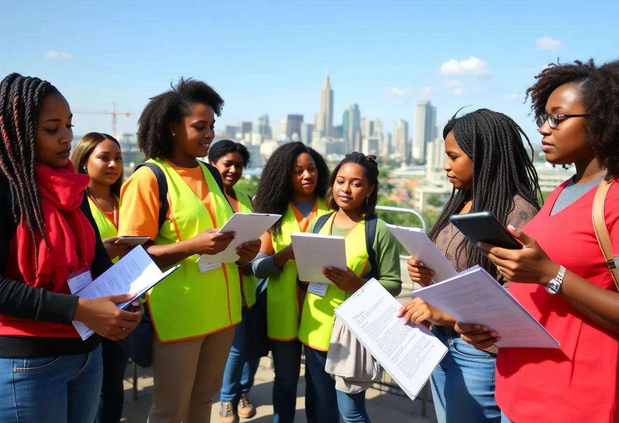 Volunteers conducting the PIT Count in Columbia