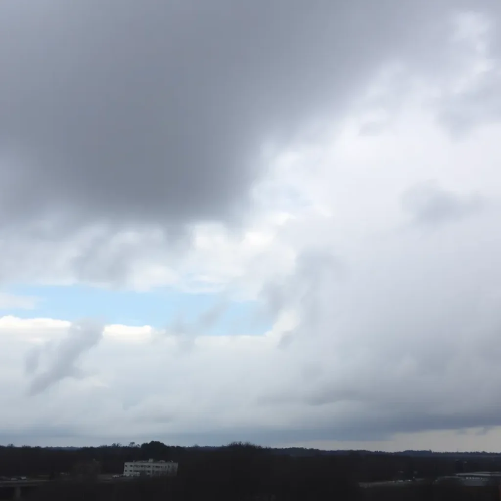 Gusty winds and dark clouds over Columbia, SC