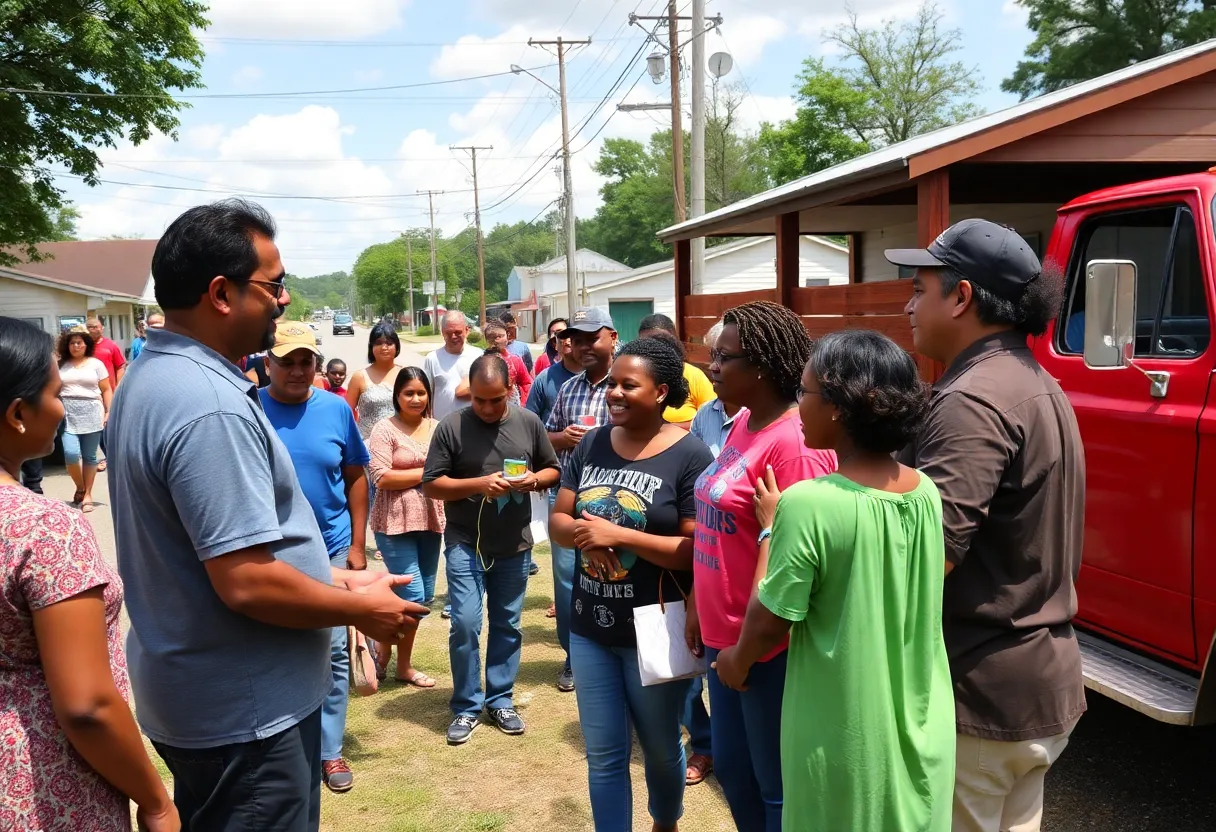 Community members in Lexington, SC, supporting each other during the search for a missing man