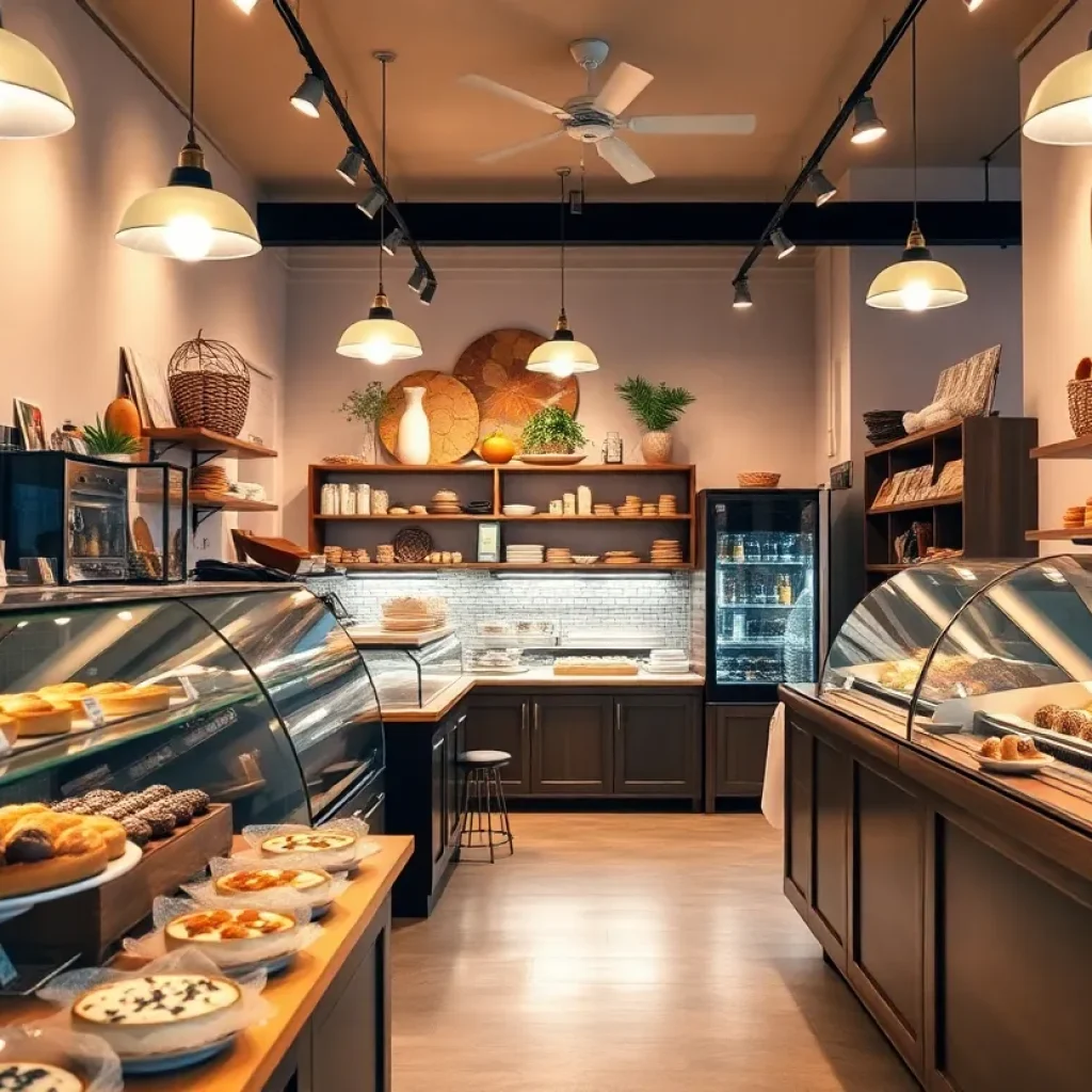 Interior of The Strudel Shop displaying various pastries