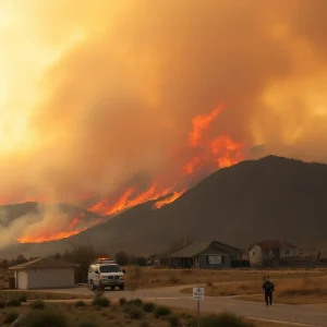 Firefighters battling the Hughes Fire in California