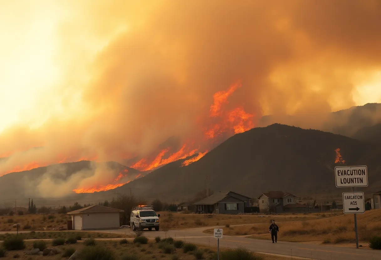 Firefighters battling the Hughes Fire in California