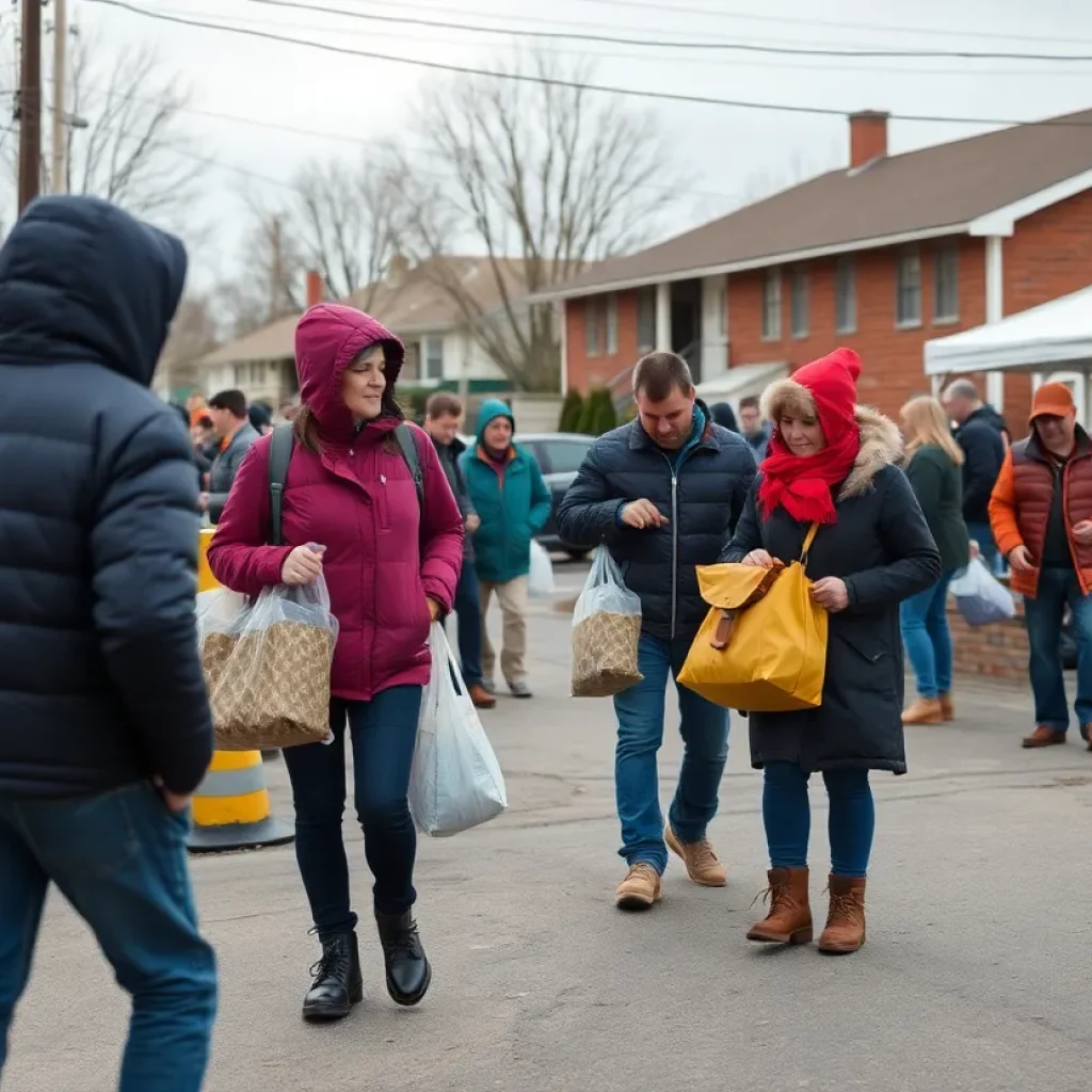 Community support during Hurricane Helene recovery efforts in Black Mountain, NC.