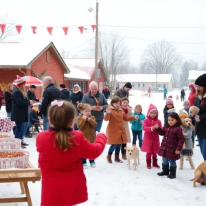 Families enjoying community winter events in Irmo.