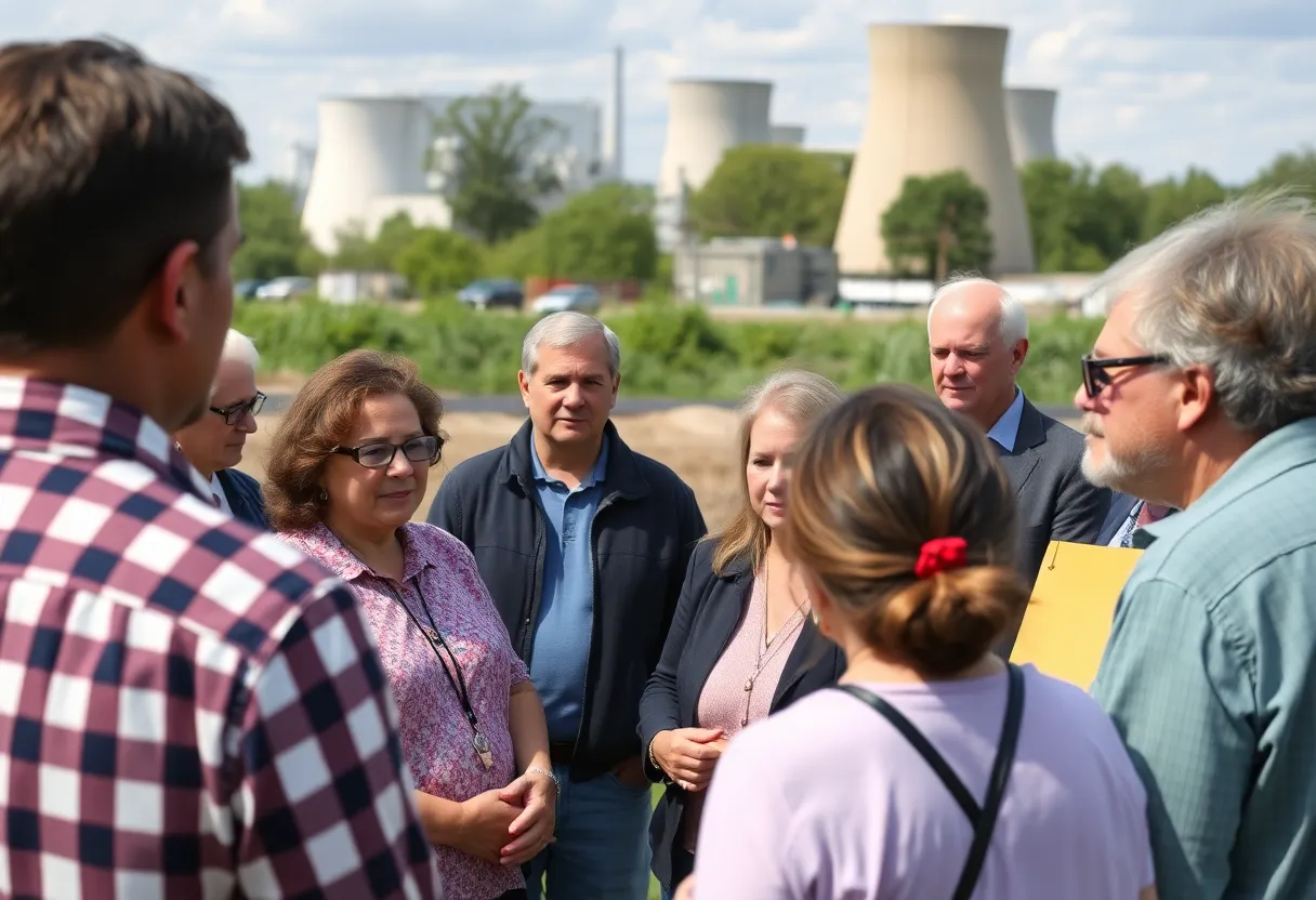 Residents of Jenkinsville discussing nuclear station concerns