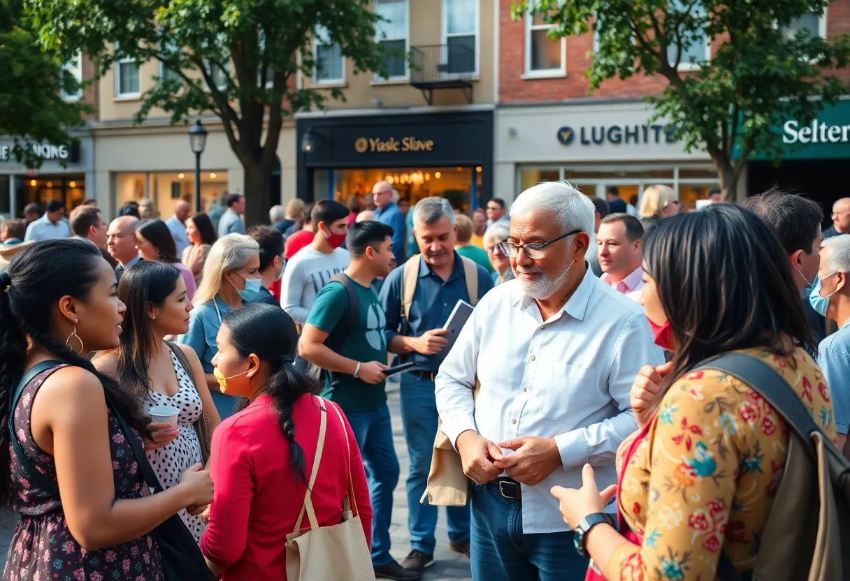 Residents participating in a local community event in Lexington