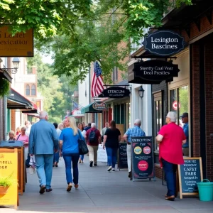 Street view of local businesses in Lexington SC