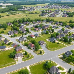 Visual representation of Lexington's proposed subdivisions, showcasing homes and landscapes.