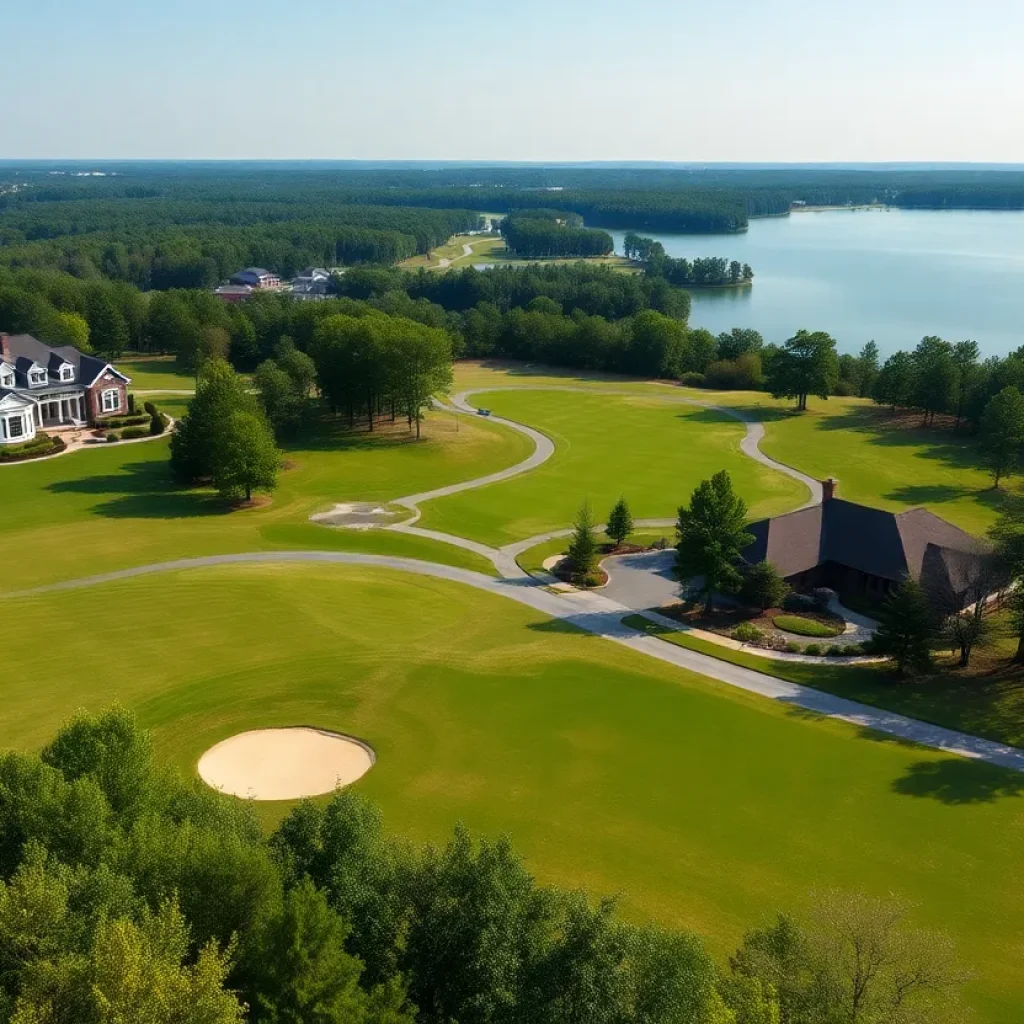 A luxury golf community in Chapin, South Carolina, featuring elegant homes and a scenic golf course.