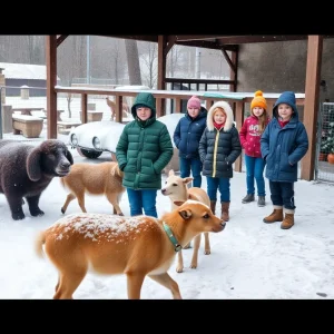 Winter preparations in the Midlands showing the zoo and schools