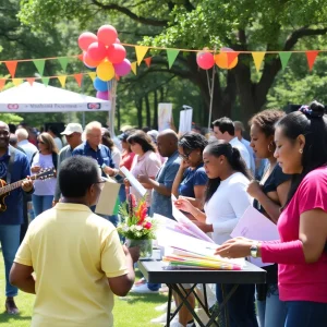 Community members engaging in various Martin Luther King Jr. Day activities in Columbia, S.C.