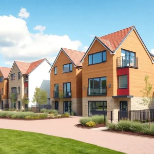 A new housing development by Mungo Homes with modern architecture.