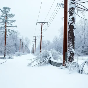 Winter storm in Newberry County causing power outages