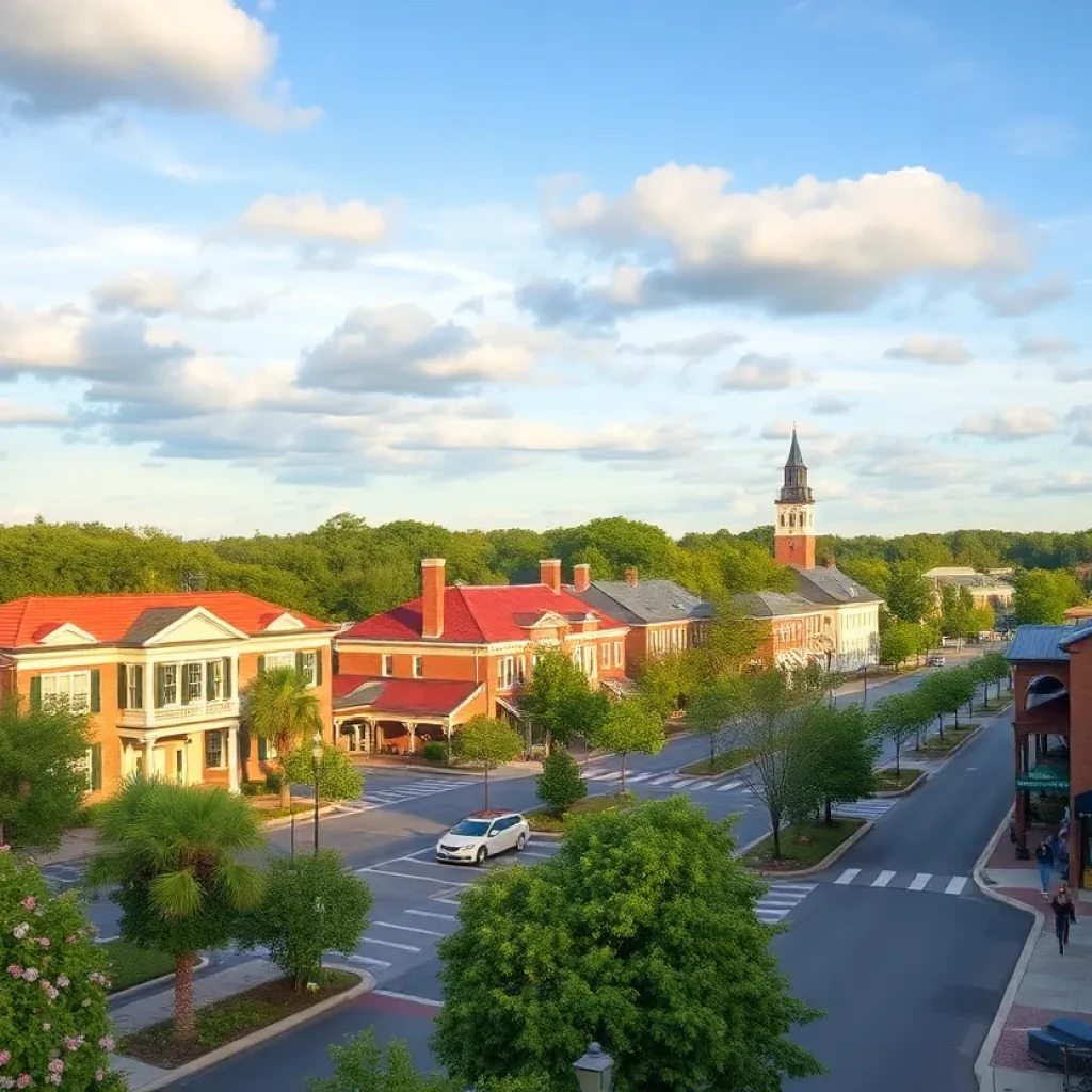 Charming streets of Newberry, South Carolina