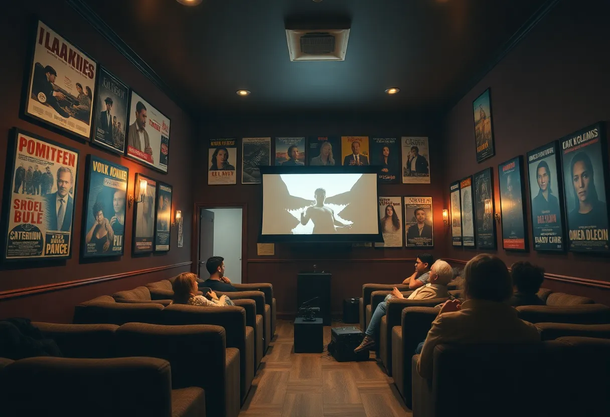 Interior of The Babylon Kino, a cozy film screening venue in Columbia