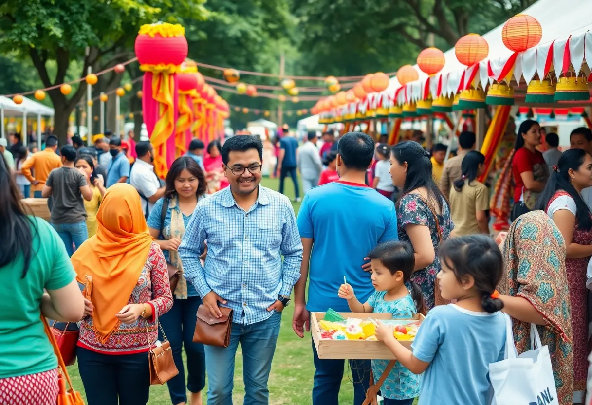 Families enjoying the Three Kings Day Festival at Segra Park