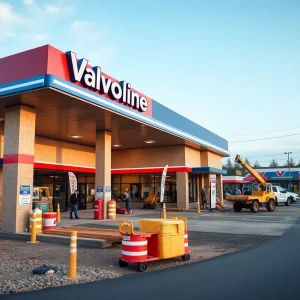 Construction of Valvoline Oil Change Center in Lexington