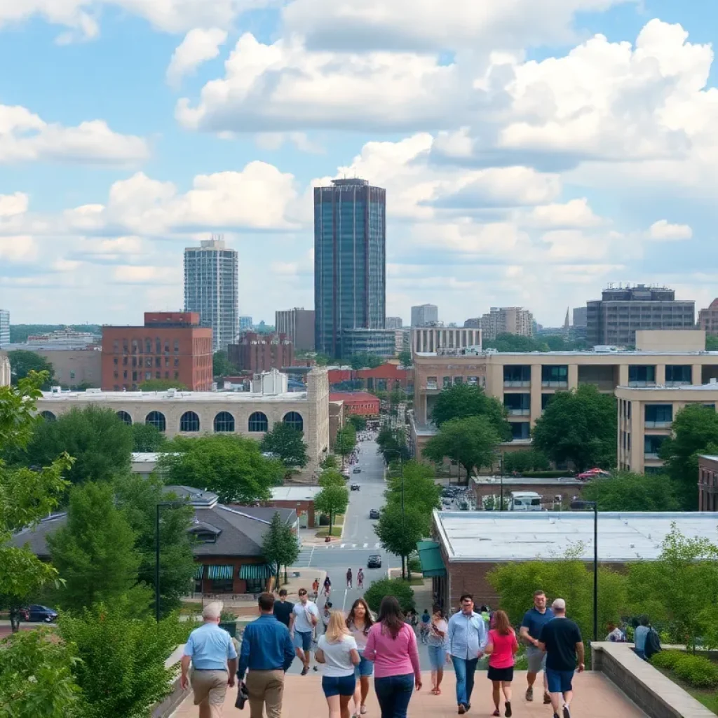 Cityscape of Columbia SC with diverse residential areas