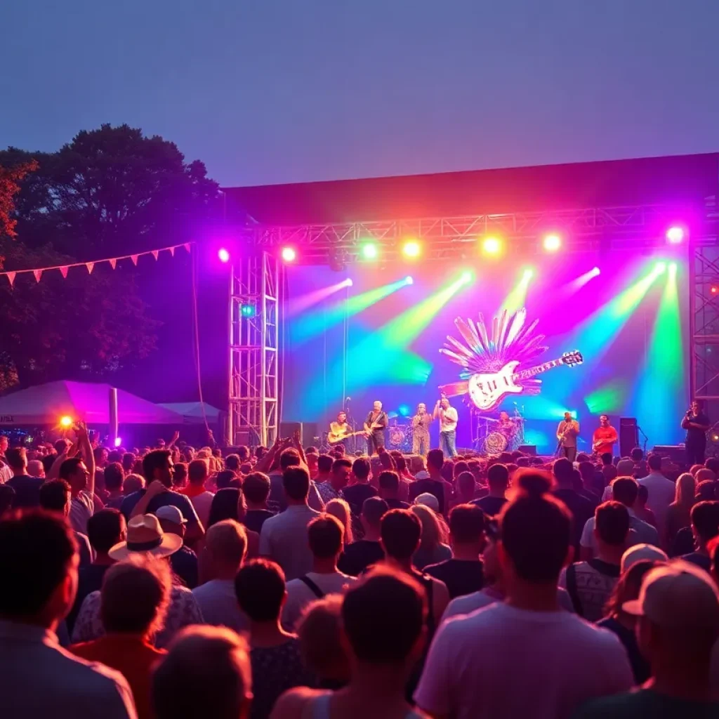 Crowd at a music festival in Columbia, SC.