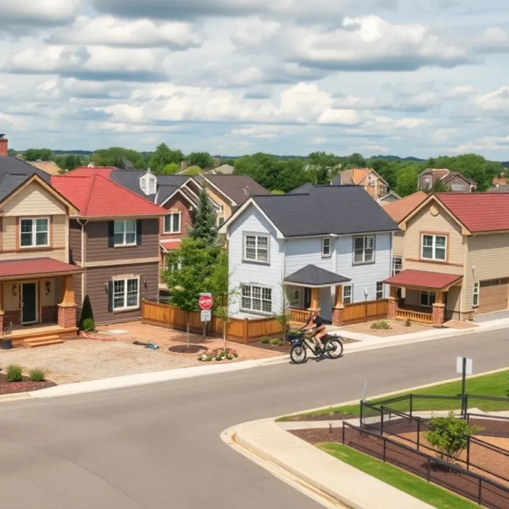 Newly built affordable homes in the Lower Waverly neighborhood