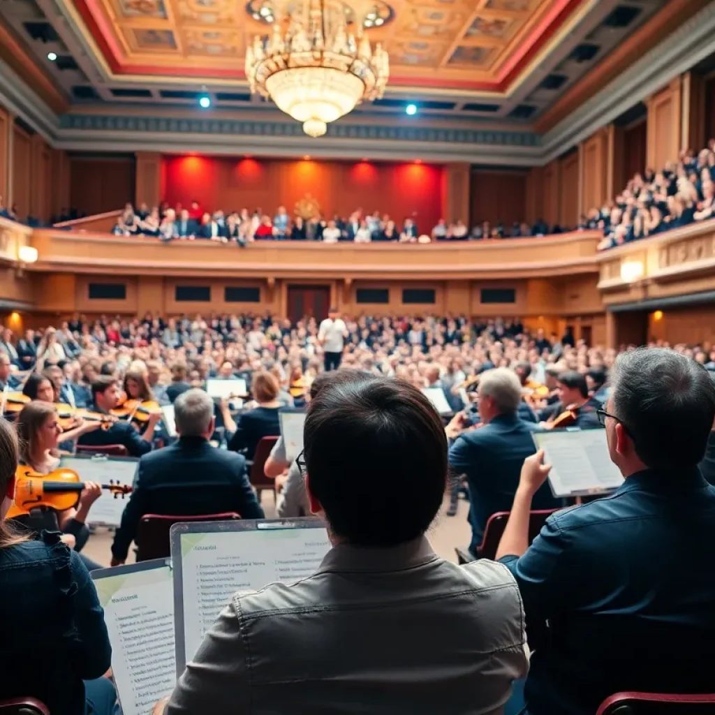 Audience enjoying a live orchestral performance by the SC Philharmonic