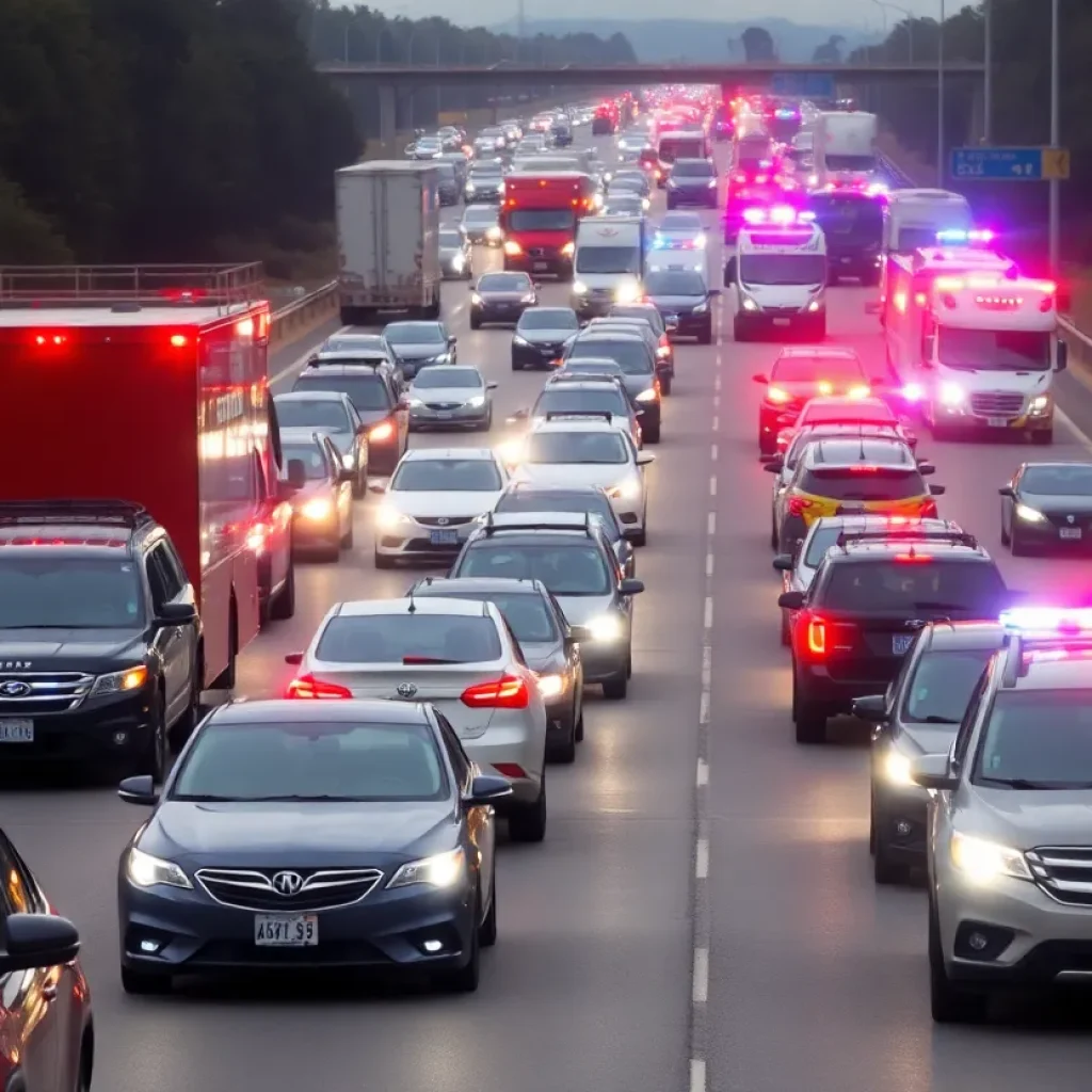 Traffic Chaos on I-85 in Greenville