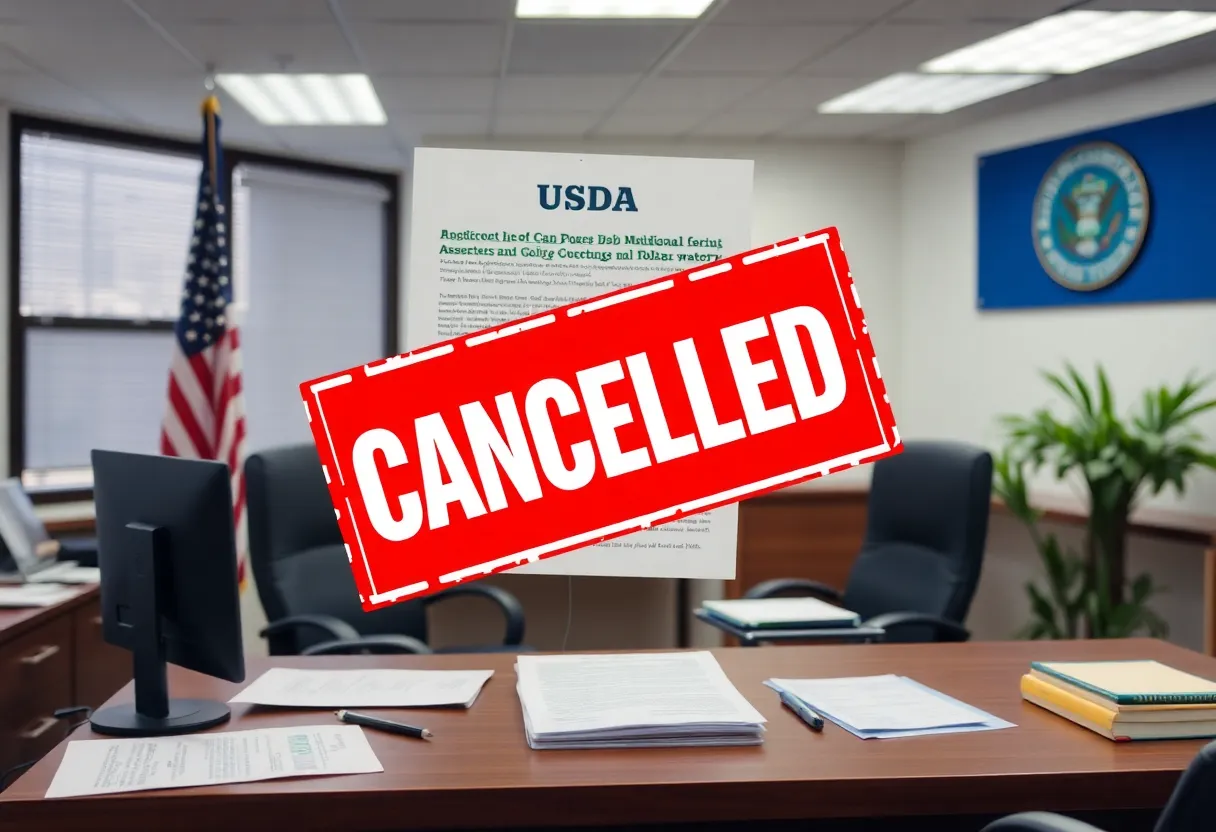 Conceptual image illustrating USDA's media subscription cancellation